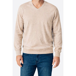 Article 365 Mens Cashmere Sweater XL Lightweight Knit Cotton Pullover Luxury